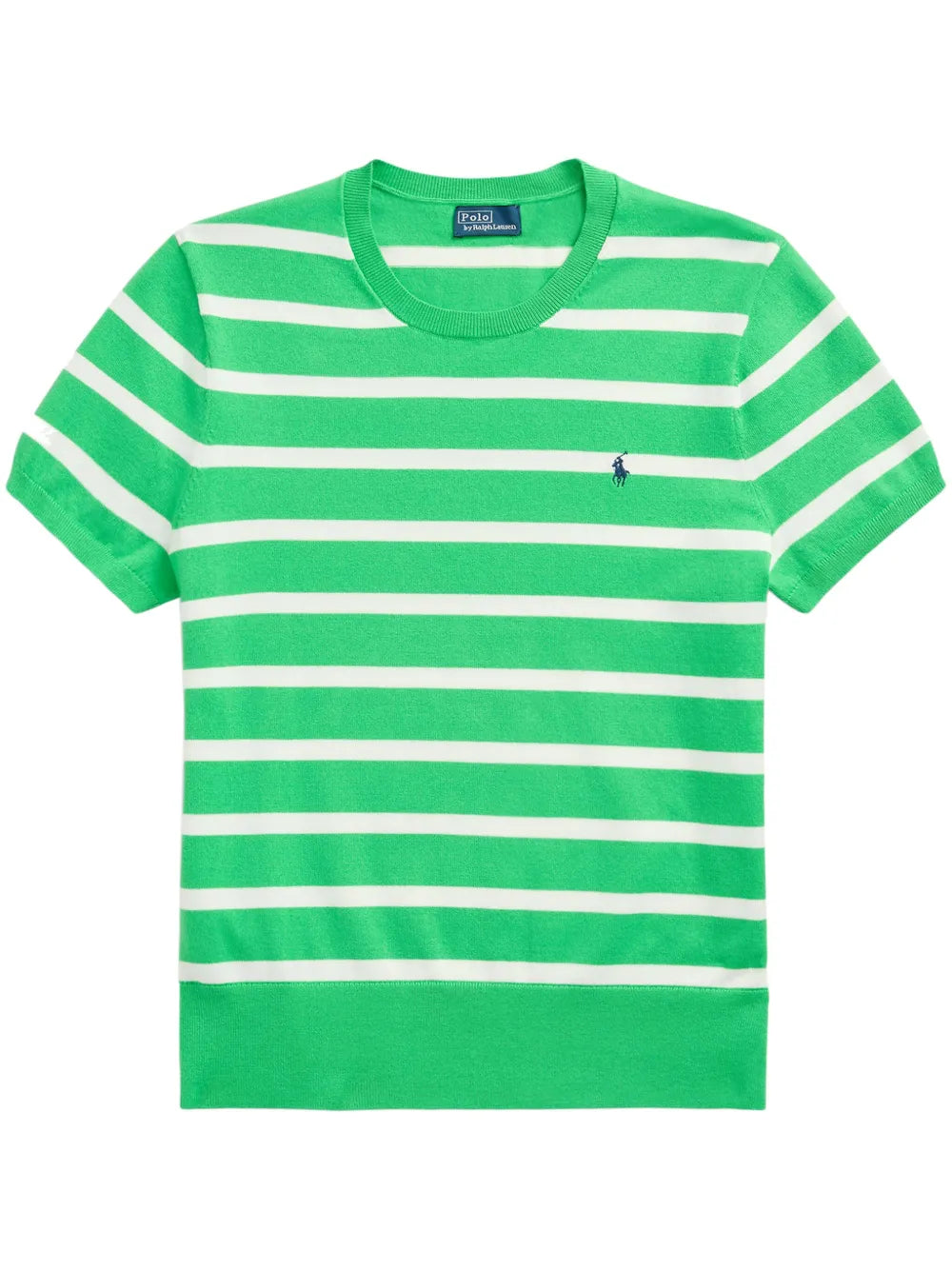 Striped Short-Sleeve Knitted Top