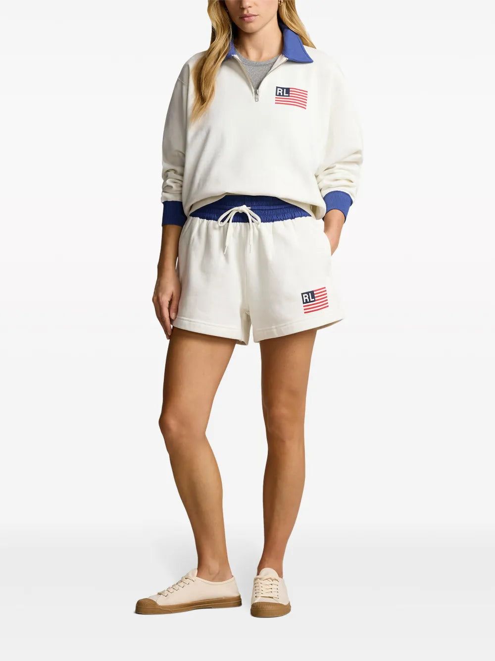 Logo-Print Quarter-Zip Sweatshirt