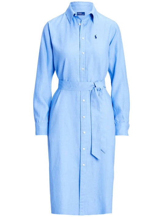 Polo Pony Linen Shirt Dress
