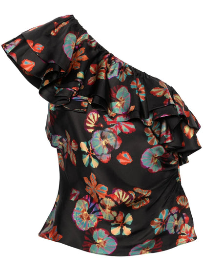 Adaleigh Ruffled One-Shoulder Top