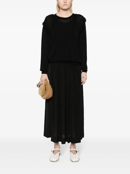 Fine-Knit Frayed Jumper