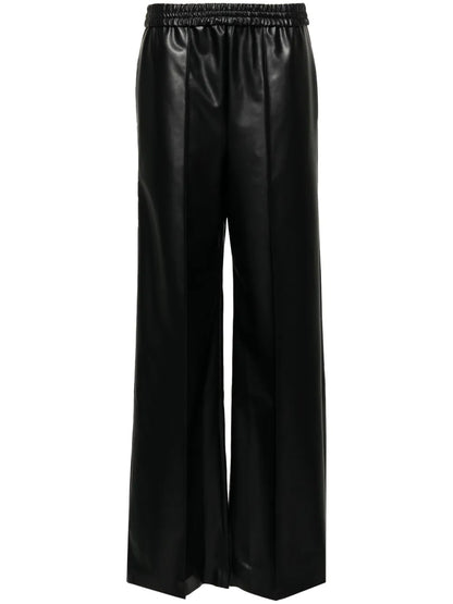 Elasticated Faux-Leather Trousers