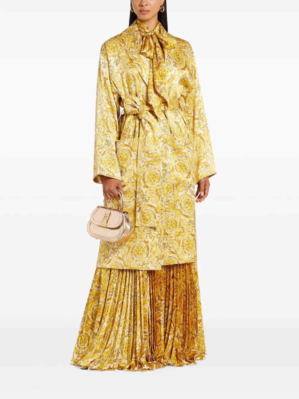 Barocco-Print Silk Shirt