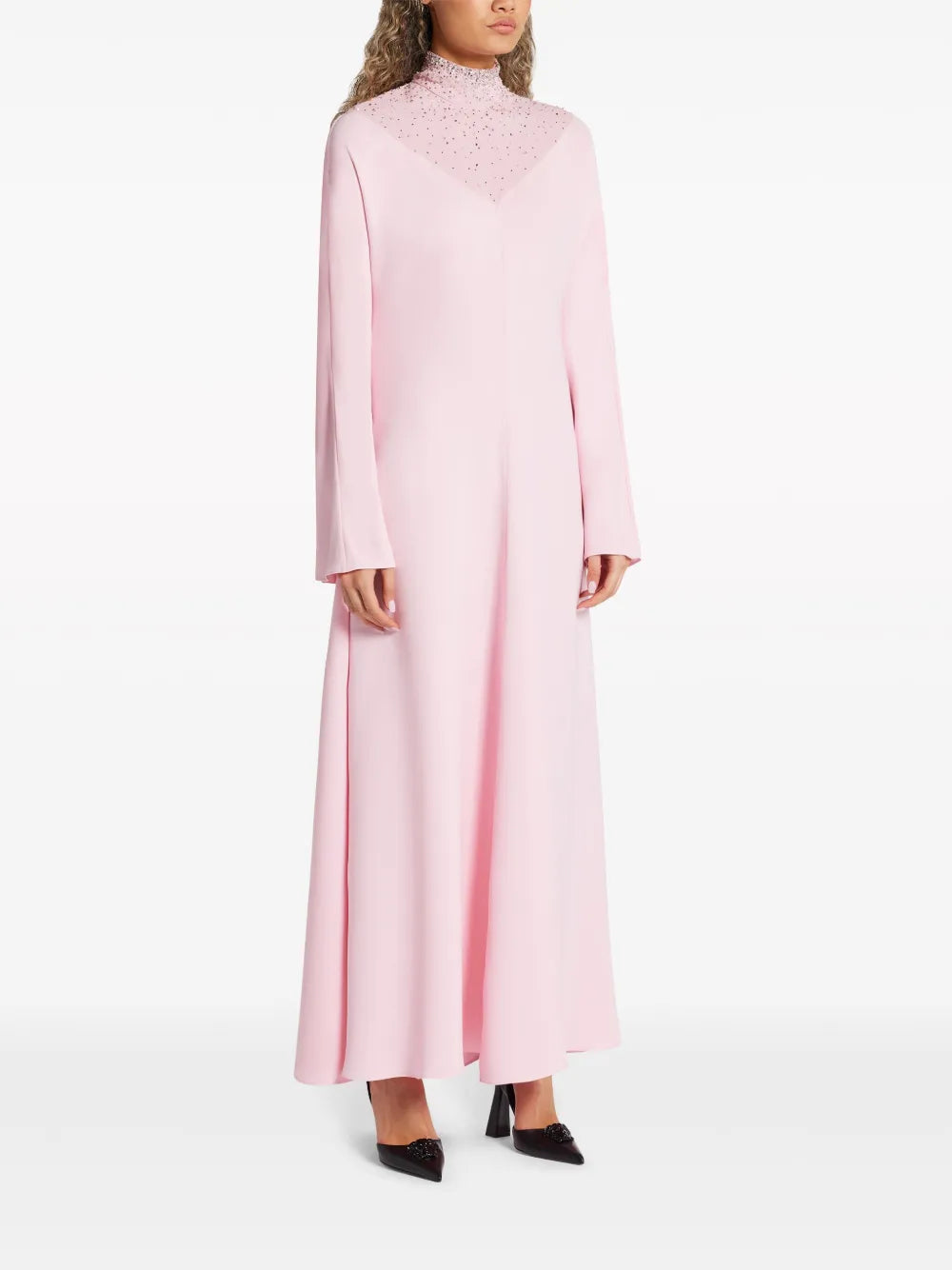Crystal-Embellished Silk Gown