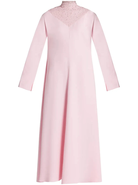 Crystal-Embellished Silk Gown