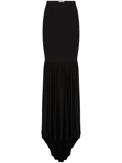 Gathered Mermaid Maxi Skirt