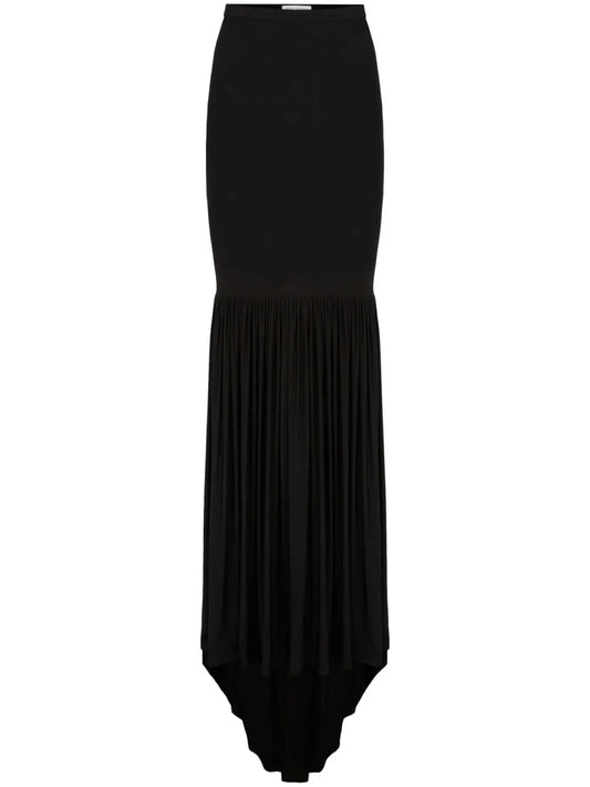 Gathered Mermaid Maxi Skirt