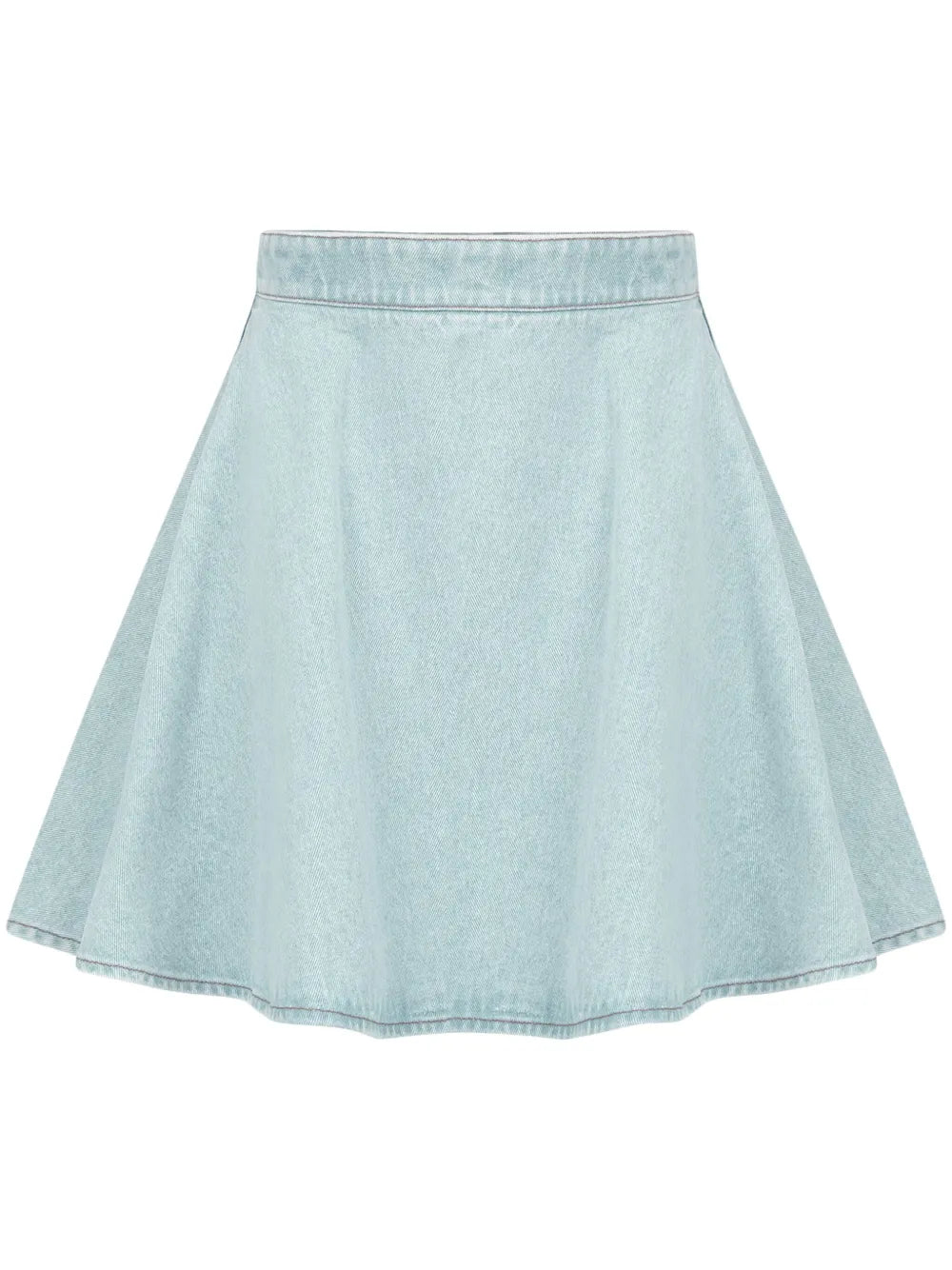 Logo-Print Cotton Denim Skirt