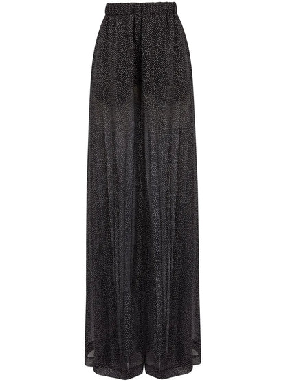 Polka-Dot Muslin Palazzo Trousers