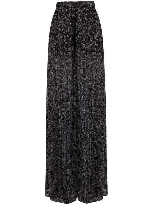 Polka-Dot Muslin Palazzo Trousers