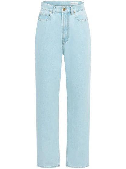 Logo-Patch High-Rise Boyfriend Jeans