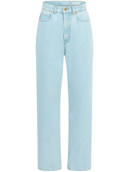 Logo-Patch High-Rise Boyfriend Jeans
