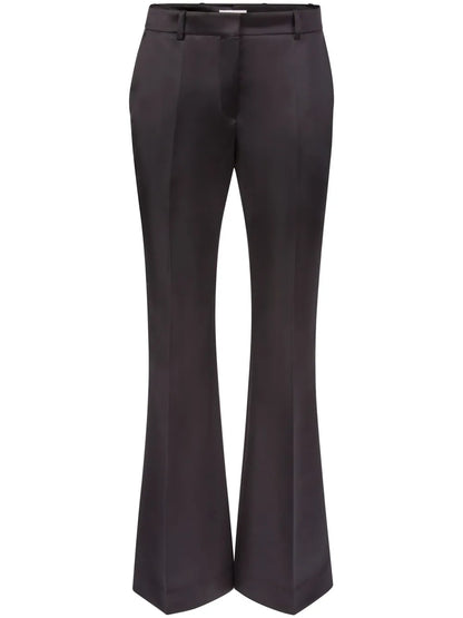 Tailored Flared Satin Trousers