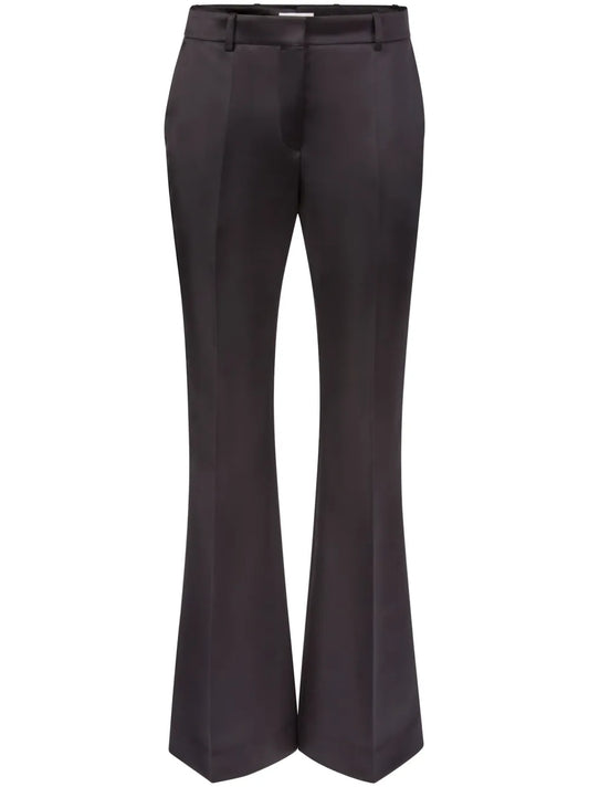 Tailored Flared Satin Trousers