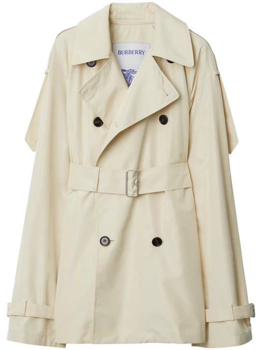 Short Silk Trench Coat