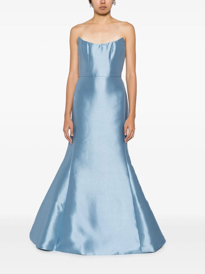 Mikado Strapless Maxi Dress