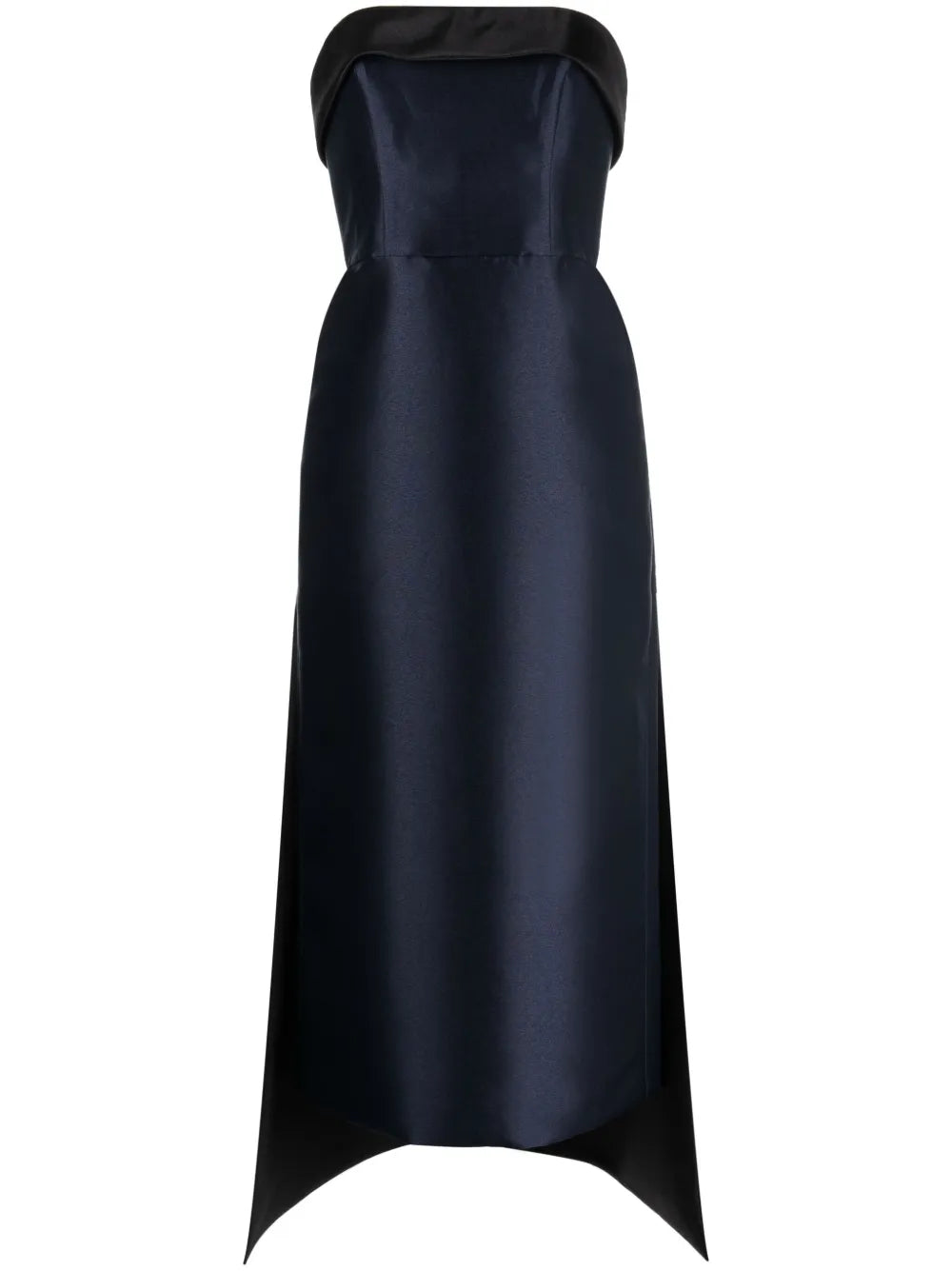 Mikado Strapless Midi Dress