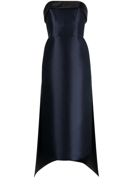 Mikado Strapless Midi Dress