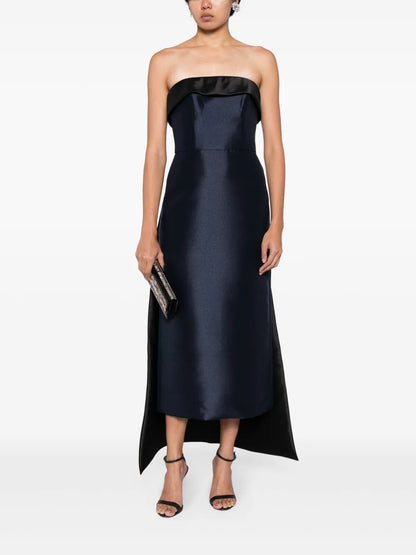 Mikado Strapless Midi Dress