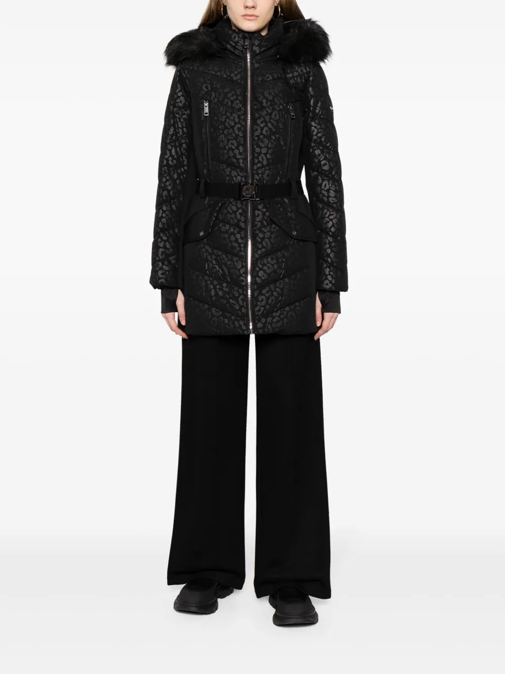 Leopard-Print Puffer Coat