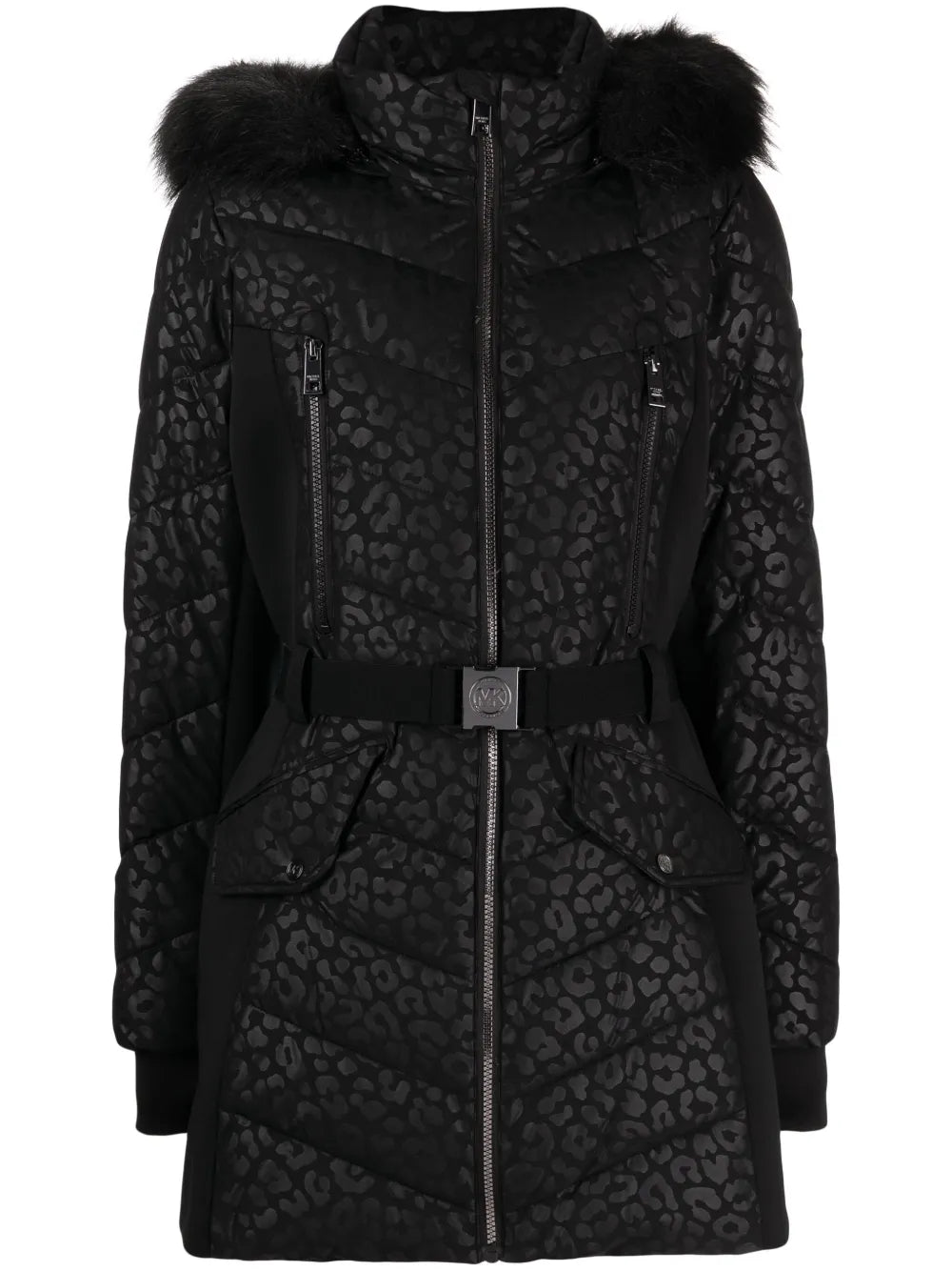 Leopard-Print Puffer Coat