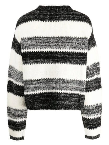 Stripe-Print Wool-Blend Jumper