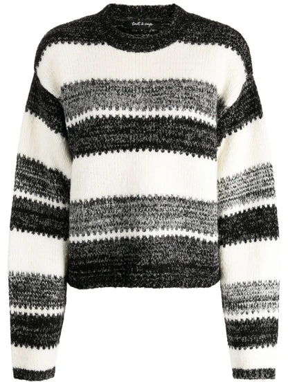 Stripe-Print Wool-Blend Jumper