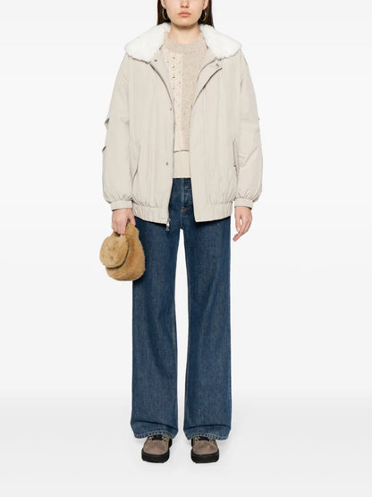 Faux Shearling-Trim Jacket