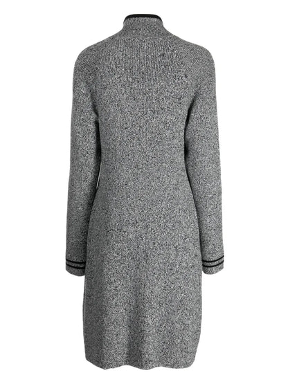 High-Neck Long-Sleeve Minidress