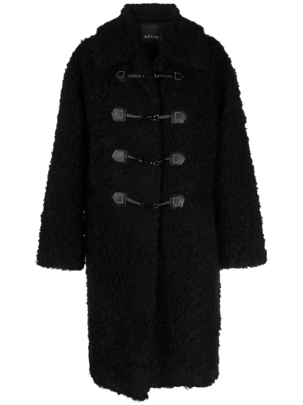 Hook-Fastening Shearling Coat
