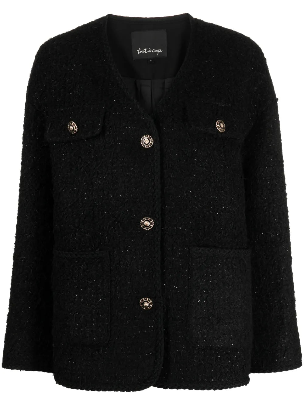 Tweed Button-Up Jacket