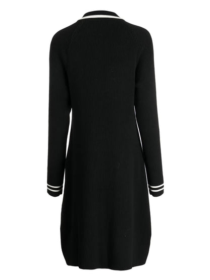 Stripe-Trim Polo Dress