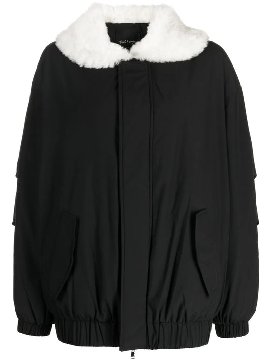 Faux Shearling-Trim Jacket