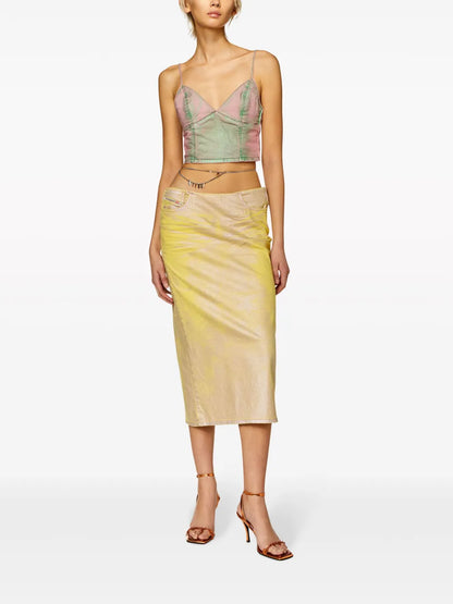 De-Fulvy-S Denim Cropped Top