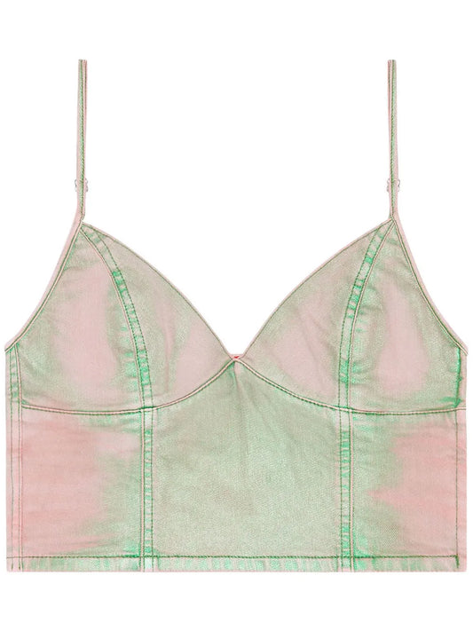 De-Fulvy-S Denim Cropped Top