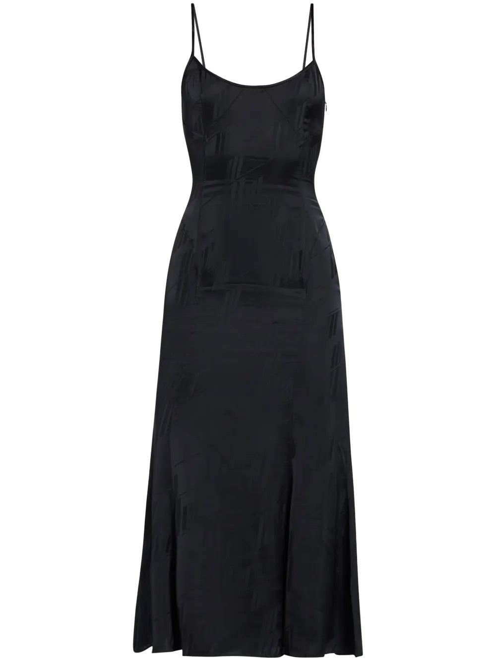 Logo-Jacquard Satin Midi Dress