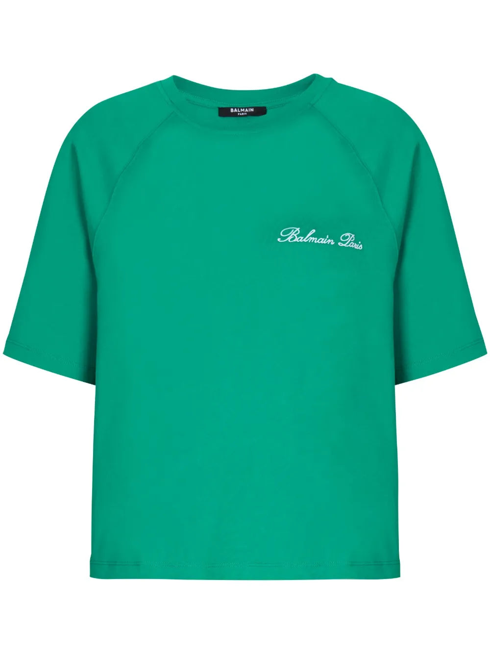 Signature-Embroidered Cropped T-Shirt