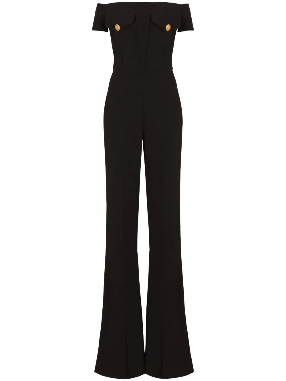 Off-Shoulder Flared Jumpsuit