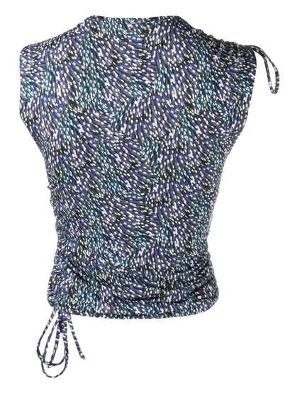 Janis Spot-Print Blouse