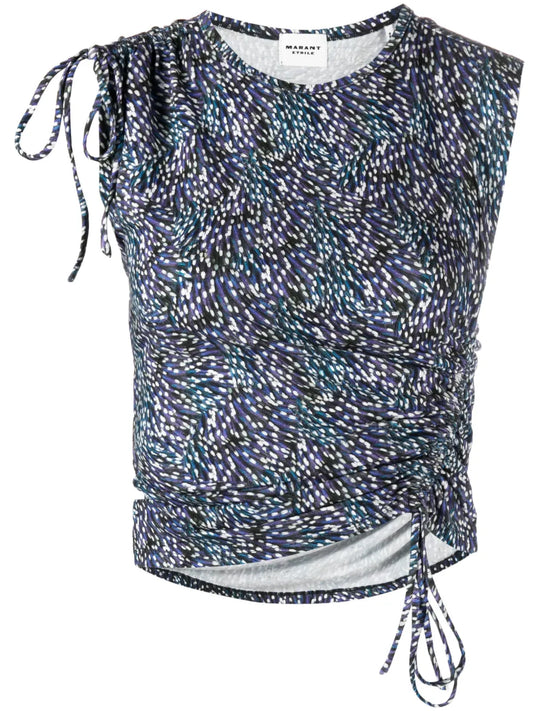 Janis Spot-Print Blouse