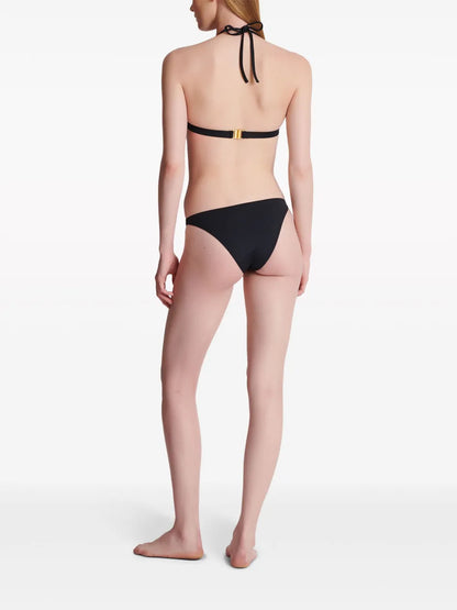 Logo-Print Triangle Bikini Set