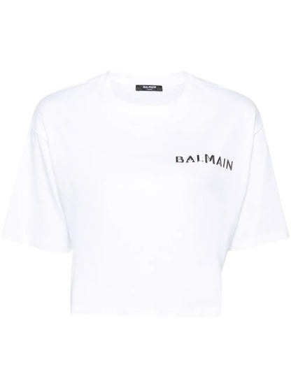 Logo-Appliqué Cropped T-Shirt
