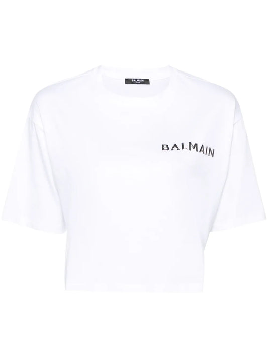 Logo-Appliqué Cropped T-Shirt