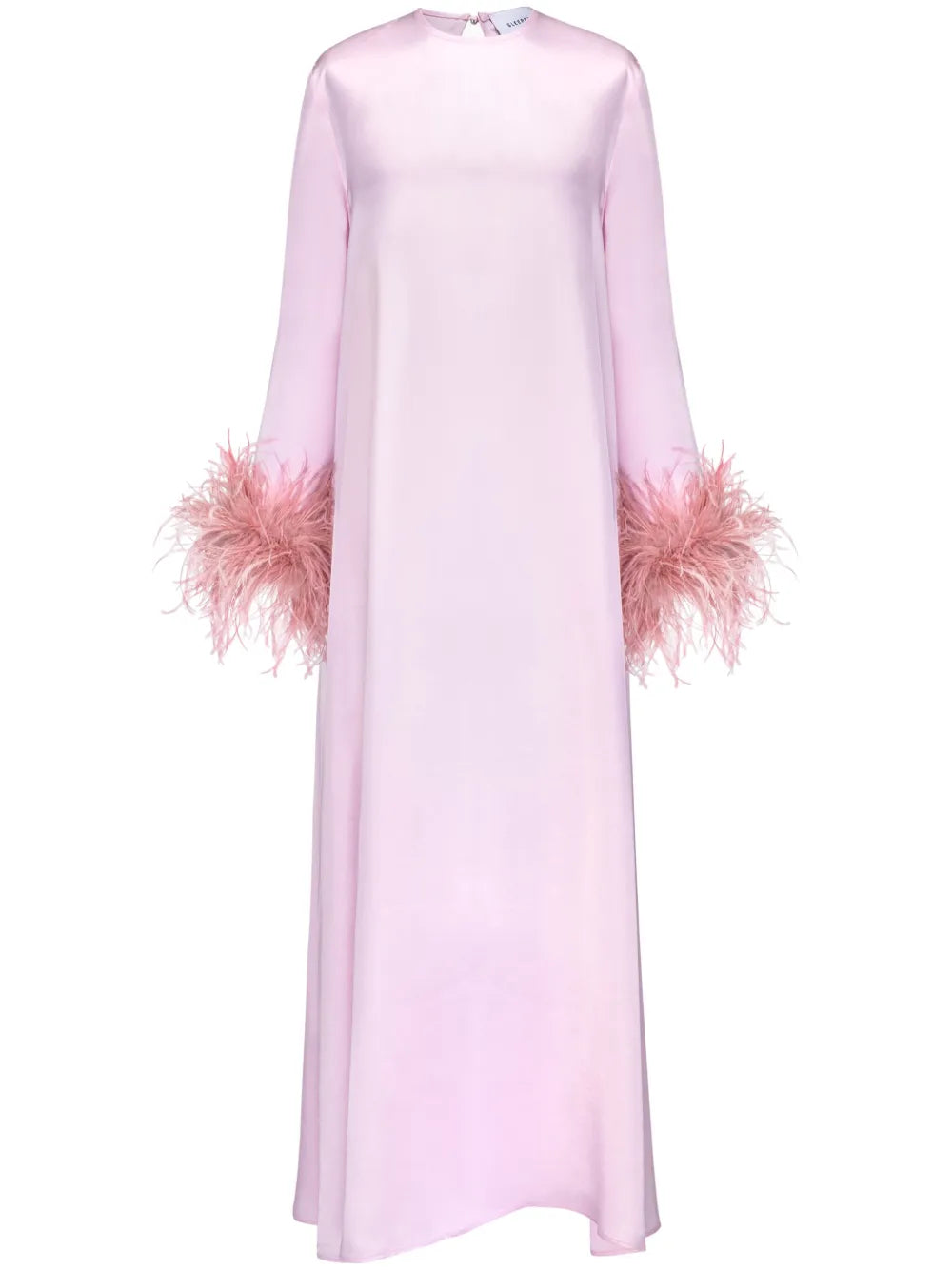 Suzi Detachable Feather-Cuffs Maxi Dress