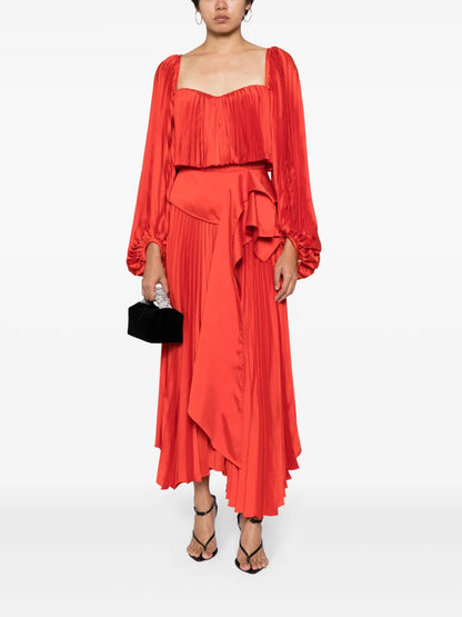 Moston Pleated Cropped Blouse