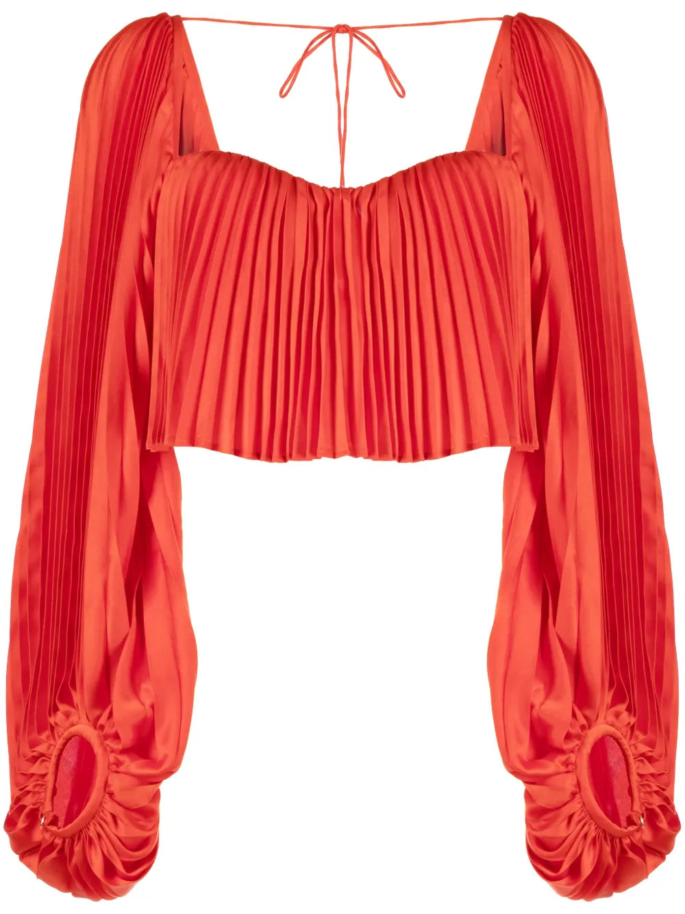 Moston Pleated Cropped Blouse