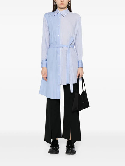 Asymmetric-Hem Cotton Shirt