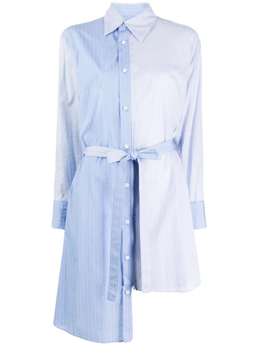 Asymmetric-Hem Cotton Shirt