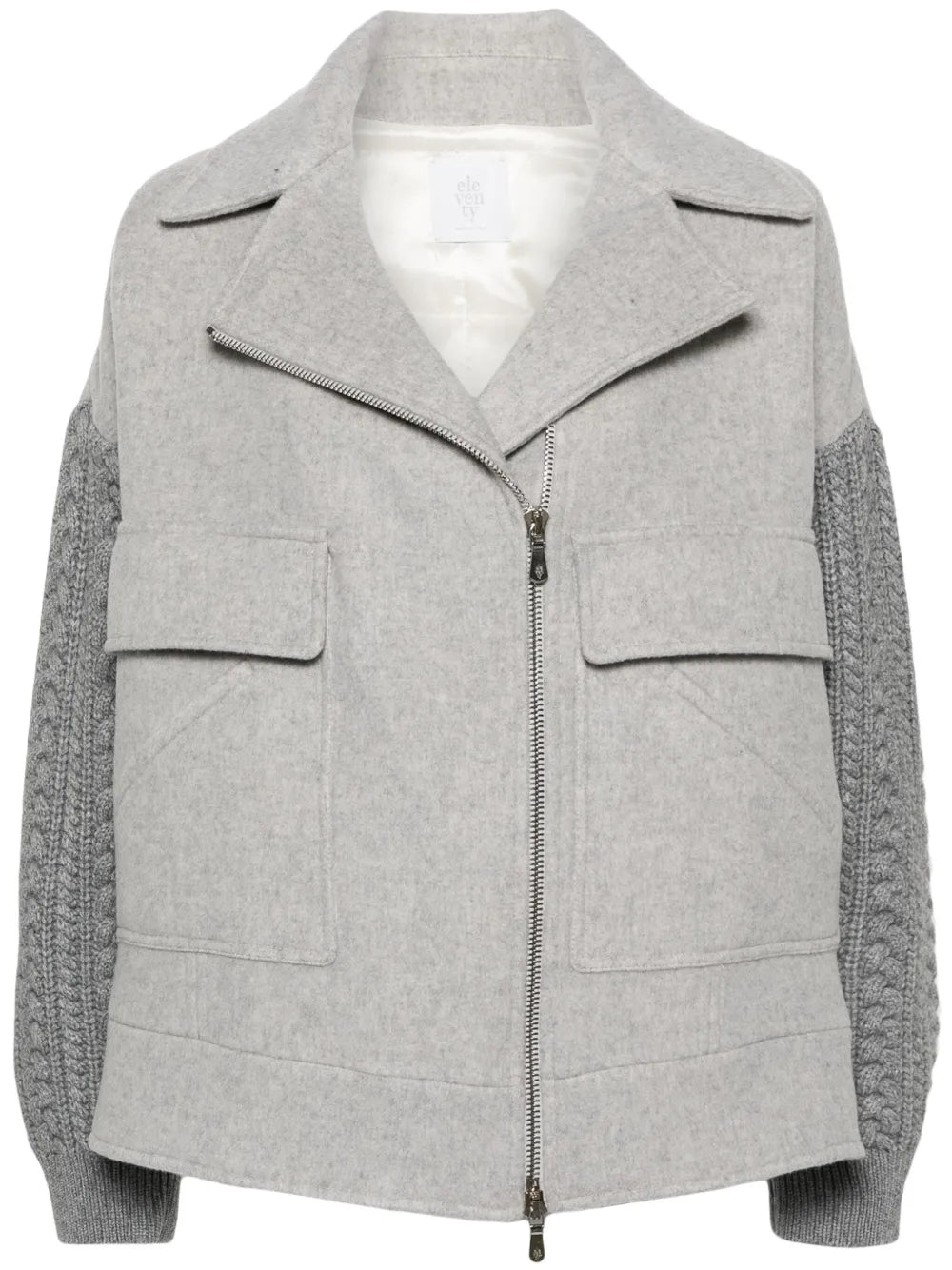 Contrast-Sleeve Jacket