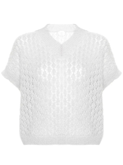 V-Neck Knitted Top
